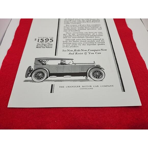 1922 Chandler Six: Power for Men and Women Smart Style Vintage Print Ad Ephemera - Picture 4 of 6